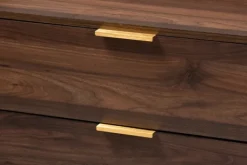 Dressers & Chests-Kirkland's Home Walnut 3-Drawer Wood Chest Brown