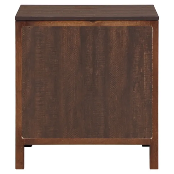 Nightstands-Kirkland's Home Walnut 2-Drawer Wood Nightstand Brown
