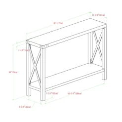 Console Tables-Kirkland's Home Walnut Rustic Farmhouse X-Frame Console Table Brown