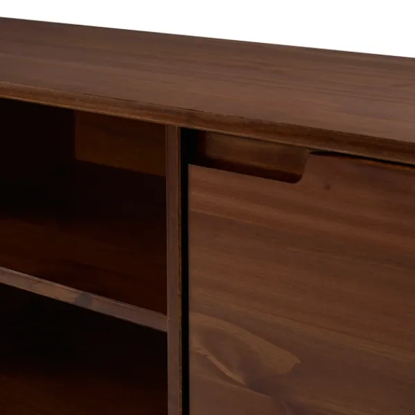 Tv Stands & Media Consoles-Kirkland's Home Walnut Solid Wood Tv Console Brown
