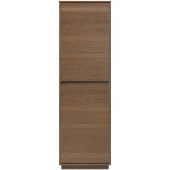 Bookshelves-Kirkland's Home Walnut Wood 2-Door Modern Bookshelf