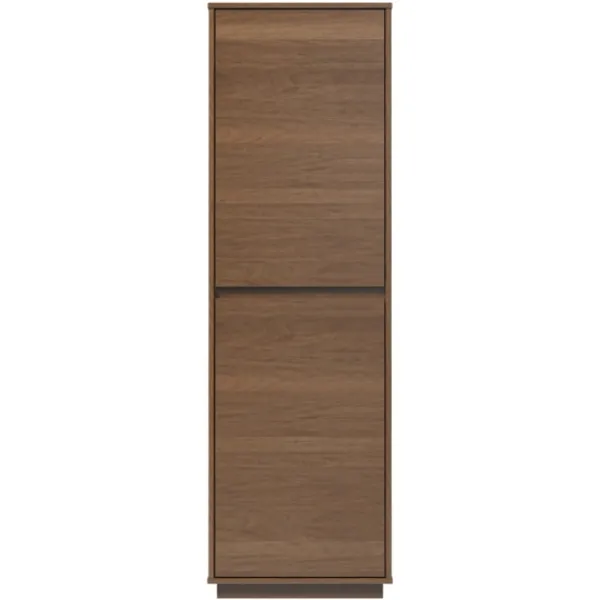 Bookshelves-Kirkland's Home Walnut Wood 2-Door Modern Bookshelf