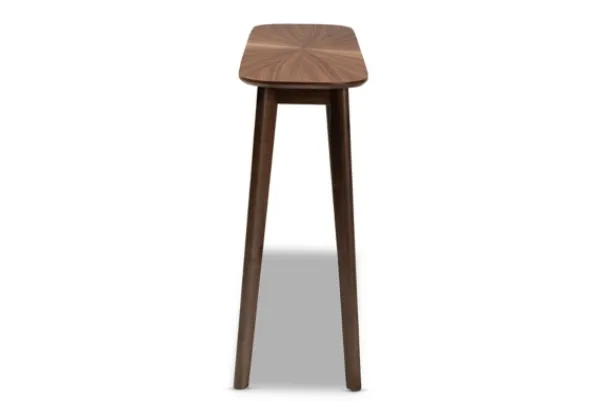 Console Tables-Kirkland's Home Walnut Wood Frame Splayed Legs Console Brown
