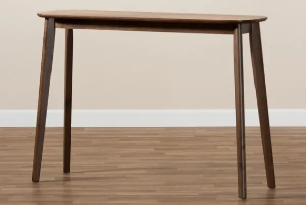 Console Tables-Kirkland's Home Walnut Wood Frame Splayed Legs Console Brown