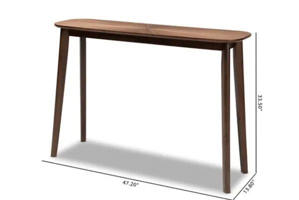 Console Tables-Kirkland's Home Walnut Wood Frame Splayed Legs Console Brown