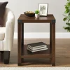 Accent & End Tables-Kirkland's Home Walnut X-Frame Rustic Wood Accent Table Brown
