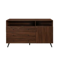 Cabinets & Sideboards-Kirkland's Home Warm Brown Lizzy Mid-Century Modern Sideboard