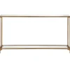 Entryway Furniture-Kirkland's Home Warm En Mirrored Top Console Table Gold