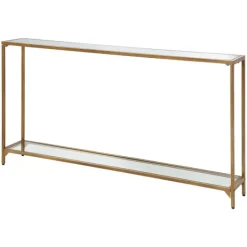 Entryway Furniture-Kirkland's Home Warm En Mirrored Top Console Table Gold
