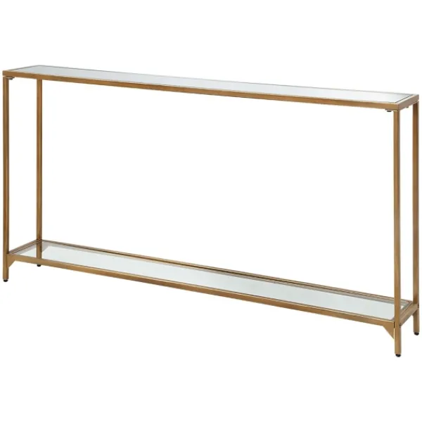 Entryway Furniture-Kirkland's Home Warm En Mirrored Top Console Table Gold