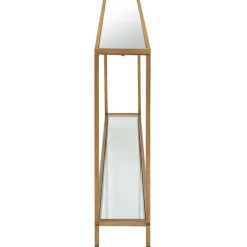 Entryway Furniture-Kirkland's Home Warm En Mirrored Top Console Table Gold