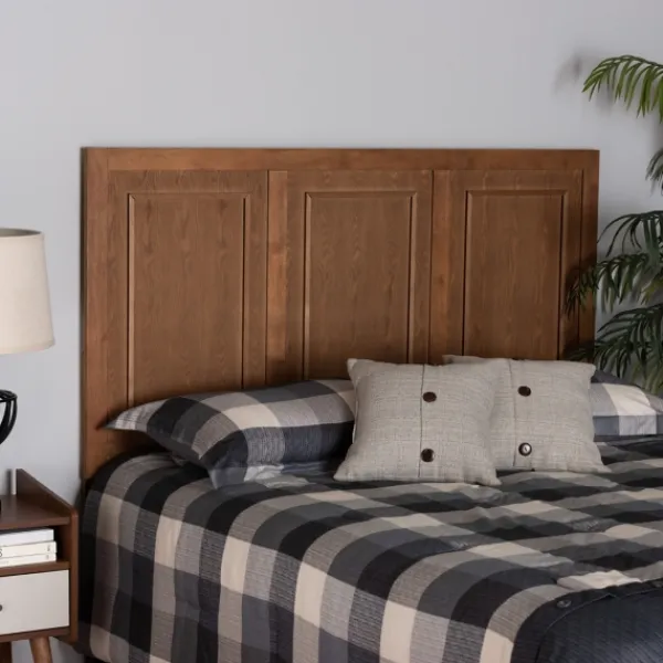 Beds & Headboards-Kirkland's Home Warm 3-Panel Wood Queen Headboard Brown