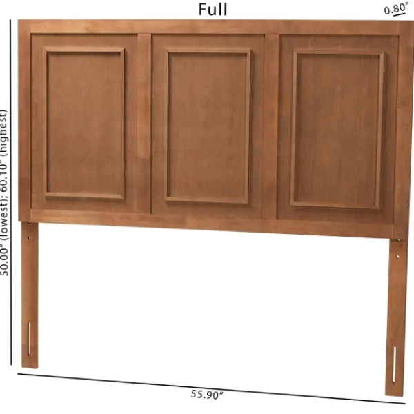 Beds & Headboards-Kirkland's Home Warm 3-Panel Wood Queen Headboard Brown