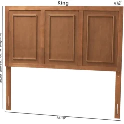 Beds & Headboards-Kirkland's Home Warm 3-Panel Wood Queen Headboard Brown