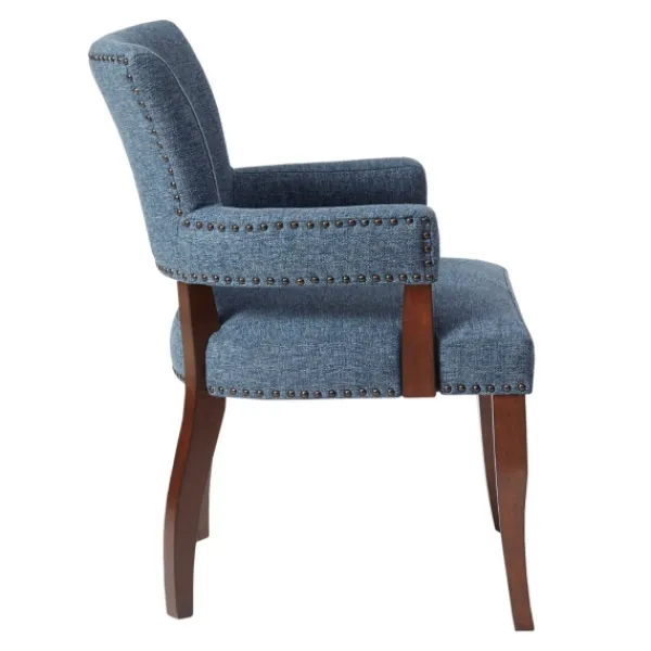 Dining Chairs-Kirkland's Home Warms Nailhead Trim Dining Chair Blue