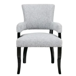 Dining Chairs-Kirkland's Home Warms Nailhead Trim Dining Chair Gray