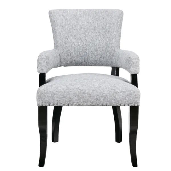 Dining Chairs-Kirkland's Home Warms Nailhead Trim Dining Chair Gray