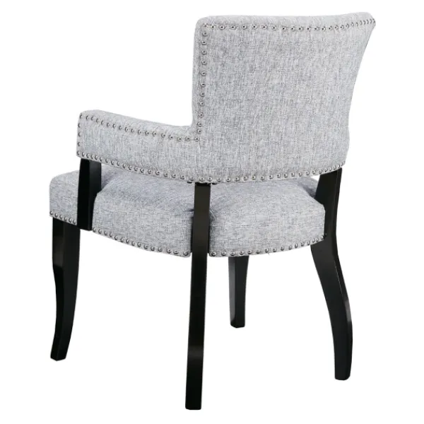 Dining Chairs-Kirkland's Home Warms Nailhead Trim Dining Chair Gray