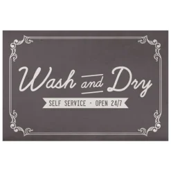Kitchen & Floor Mats-Kirkland's Home Wash And Dry Floor Mat, 24X36 Gray