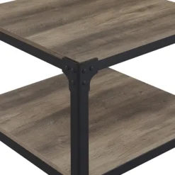 Accent & End Tables-Kirkland's Home Wash Angle Iron Accent Tables, Set Of 2 Gray