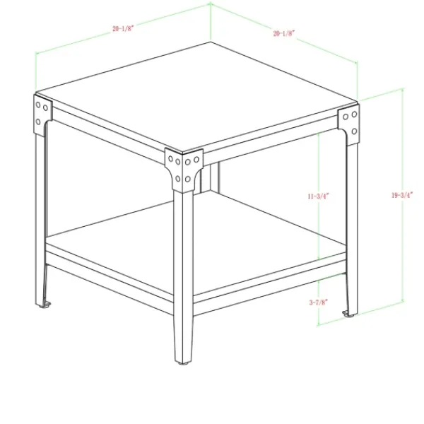 Accent & End Tables-Kirkland's Home Wash Angle Iron Accent Tables, Set Of 2 Gray