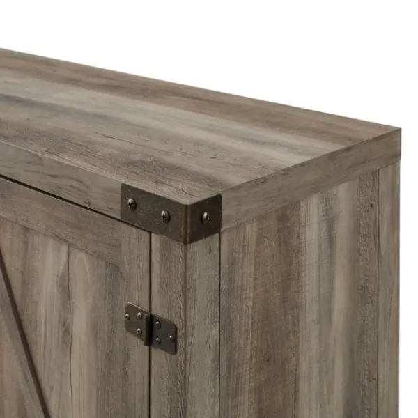 Tv Stands & Media Consoles-Kirkland's Home Wash Barn Doors Tv Stand Gray