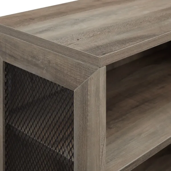 Bookshelves-Kirkland's Home Wash Bookshelf With Mesh Sides Gray