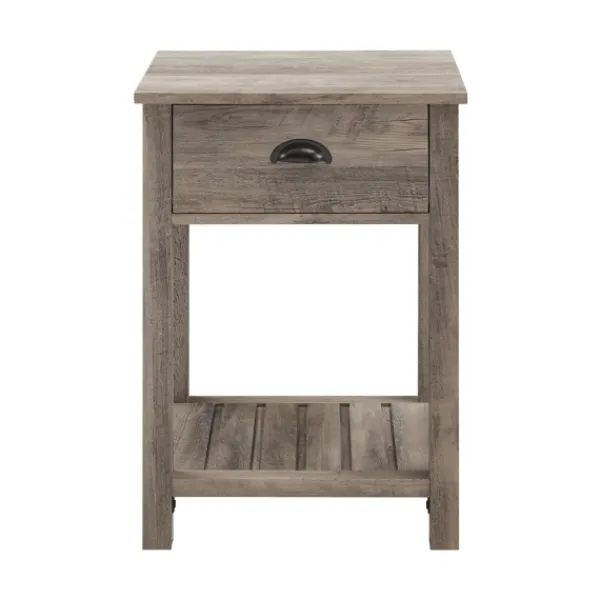 Accent & End Tables-Kirkland's Home Wash Country Accent Table Gray