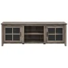 Tv Stands & Media Consoles-Kirkland's Home Wash Glass Door Tv Stand Gray