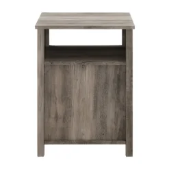 Accent & End Tables-Kirkland's Home Wash Grooved Door Side Table Gray