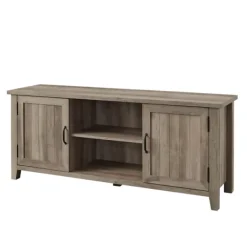 Tv Stands & Media Consoles-Kirkland's Home Wash Grooved Door Tv Stand Gray
