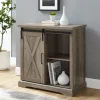 Cabinets & Sideboards-Kirkland's Home Wash Sliding Barn Door Cabinet Gray