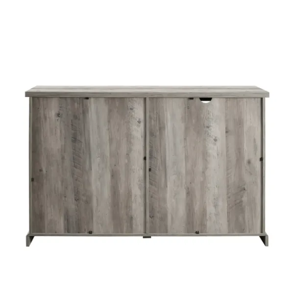 Cabinets & Sideboards-Kirkland's Home Wash Sliding Barn Door Sideboard Gray
