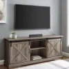 Tv Stands & Media Consoles-Kirkland's Home Wash Sliding Barn Door Tv Stand Gray