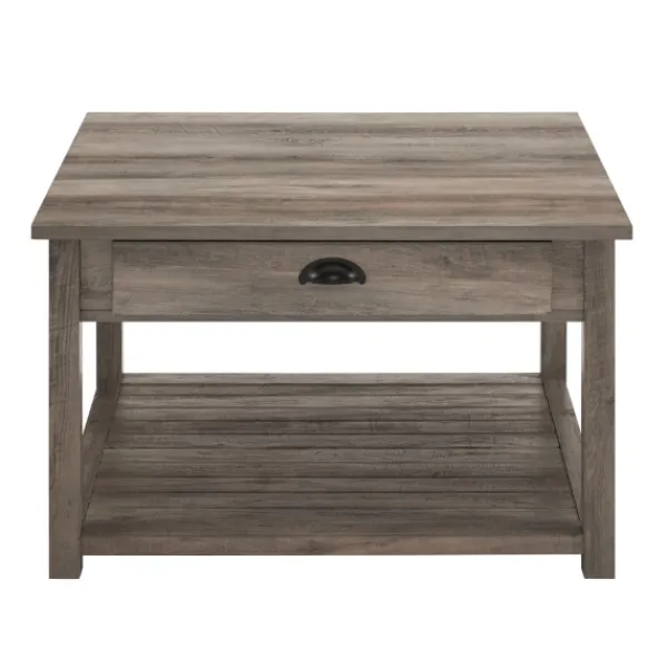 Coffee Tables-Kirkland's Home Wash Square Coffee Table Gray