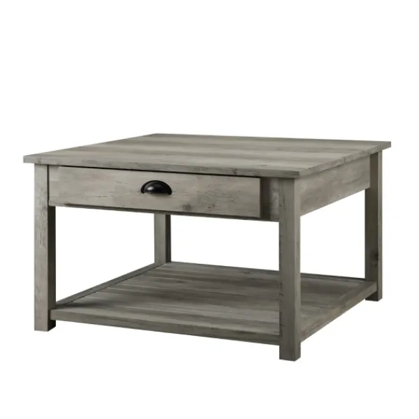 Coffee Tables-Kirkland's Home Wash Square Coffee Table Gray