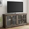 Tv Stands & Media Consoles-Kirkland's Home Wash Window 4-Door Tv Stand Gray