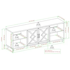 Tv Stands & Media Consoles-Kirkland's Home Wash Wood Helix Open Shelf Tv Stand Gray