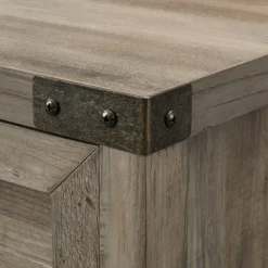 Cabinets & Sideboards-Kirkland's Home Wash Wooden And Metal Barn Door Cabinet Gray