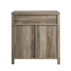 Cabinets & Sideboards-Kirkland's Home Wash Wooden And Metal Barn Door Cabinet Gray