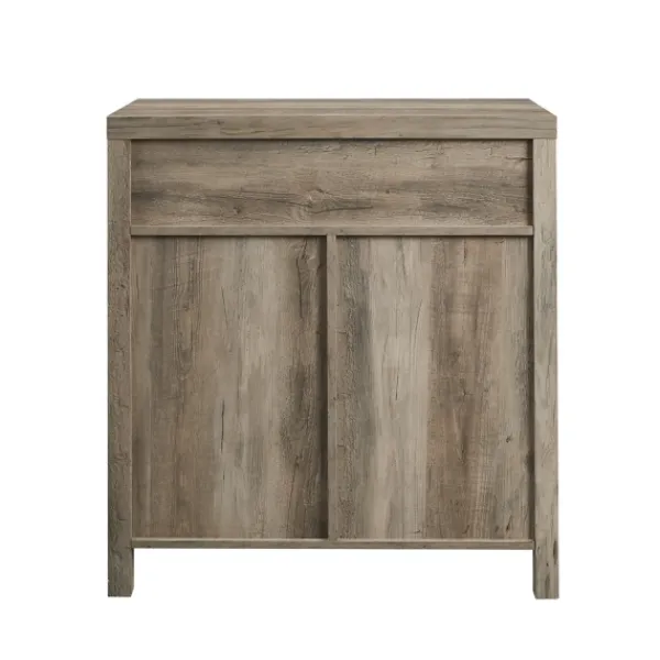 Cabinets & Sideboards-Kirkland's Home Wash Wooden And Metal Barn Door Cabinet Gray