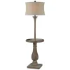 Floor Lamps-Kirkland's Home Washed Driftwood Floor Lamp With Tray Table Ivory