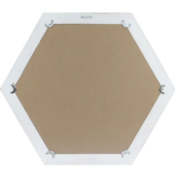 Decorative Mirrors-Kirkland's Home Washed Hexagon Frame Mirror White