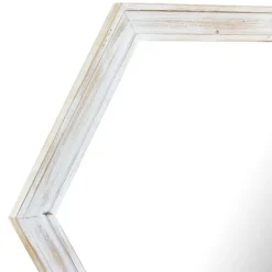 Decorative Mirrors-Kirkland's Home Washed Hexagon Frame Mirror White
