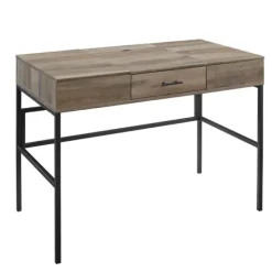Office Furniture-Kirkland's Home Washed Lift Top Storage Desk Gray