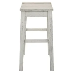 Bar Stools & Counter Height Stools-Kirkland's Home Washed Saddle Seat Counter Stools, Set Of 2 White