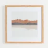 Framed Art-Kirkland's Home Watercolor Desert Range Framed Art Print White/Tan/Gray