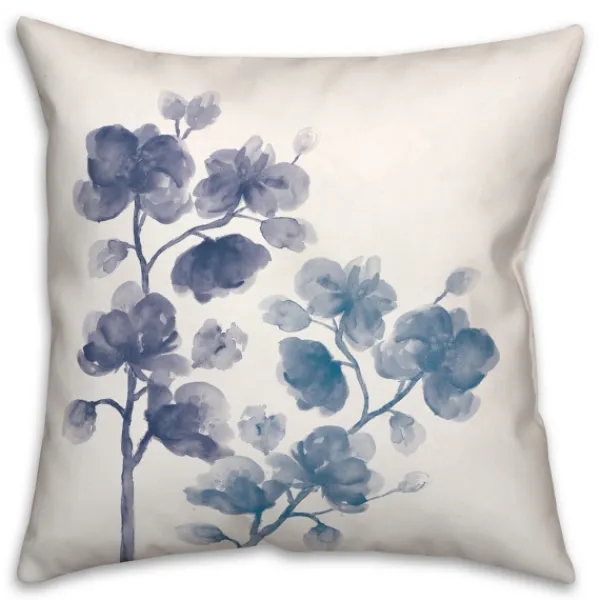Pillows-Kirkland's Home Watercolor Floral Pillow Blue
