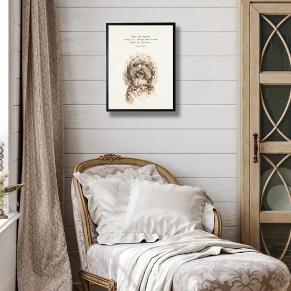 Wall Quotes & Signs-Kirkland's Home Watercolor Goldendoodle Quote Framed Art Print Brown/White
