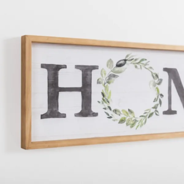 Wall Quotes & Signs-Kirkland's Home Watercolor Home Wreath Wall Plaque White/Black